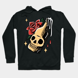 Alcohol Bottle Poison Ink Tattoo Graphic Hoodie